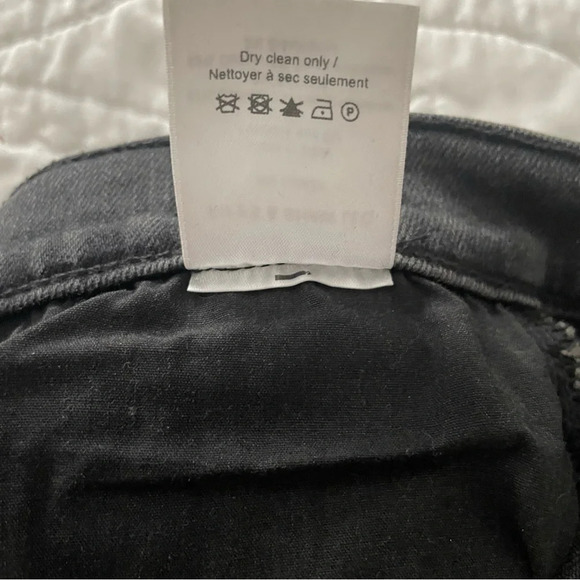 VERONICA BEARD Kareena  Ostrich Feather- Trimmed Skinny Jeans Charcoal Size 28/6 - Picture 10 of 13